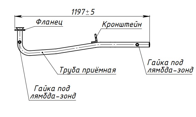 Приемная труба глушителя TRIALLI ERP0901 preview 2