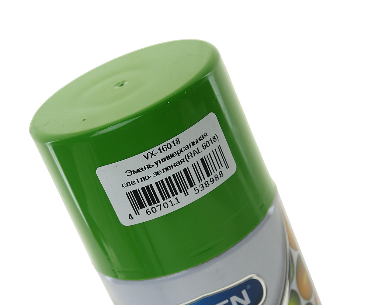 Эмаль универсальная VIXEN светло-зеленая (RAL 6018), аэрозоль 520 мл preview 1