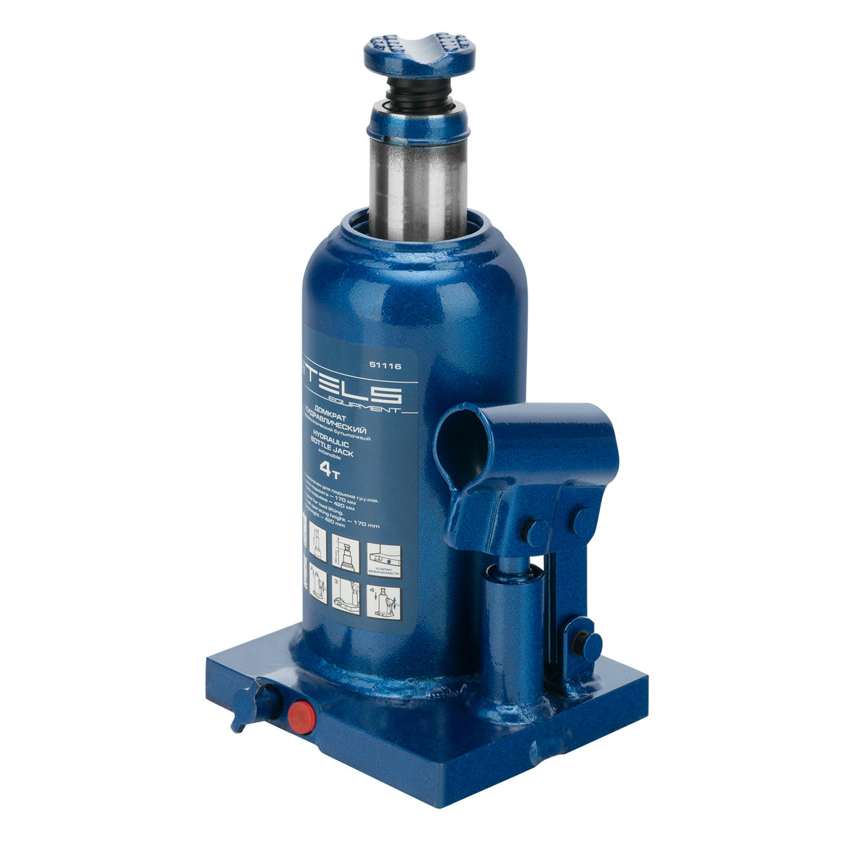 Домкрат бутылочный 4т гидравлический телескопический 170-420мм STELS preview 5