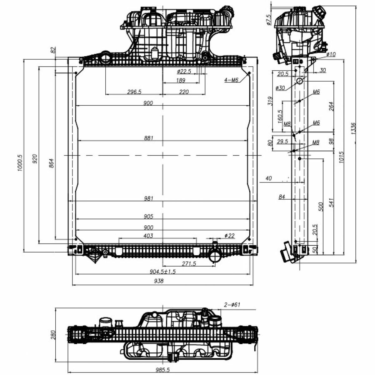 Радиатор основной LUZAR LRc 1281 preview 3 Радиатор основной LUZAR LRc 1281 preview 3