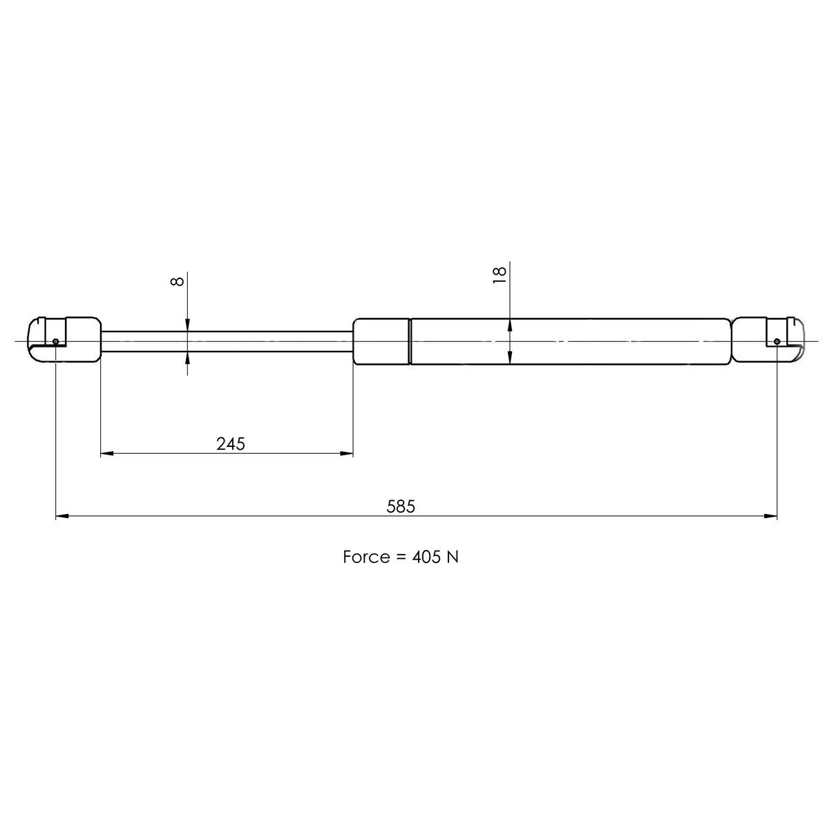 Газовый упор багажника TRIALLI GS 1821 preview 2