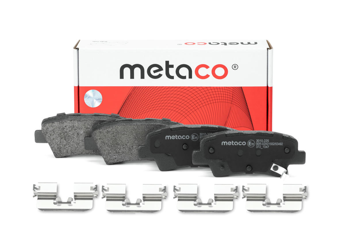 Колодки тормозные задние дисковые к-кт metaco 3010-225 preview 1