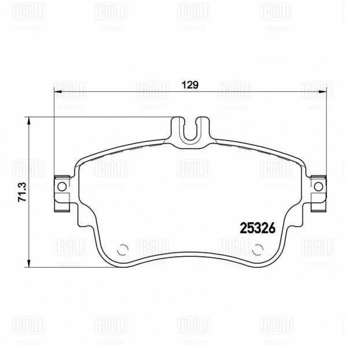 Колодки тормозные передние к-кт TRIALLI PF 4286 preview 2