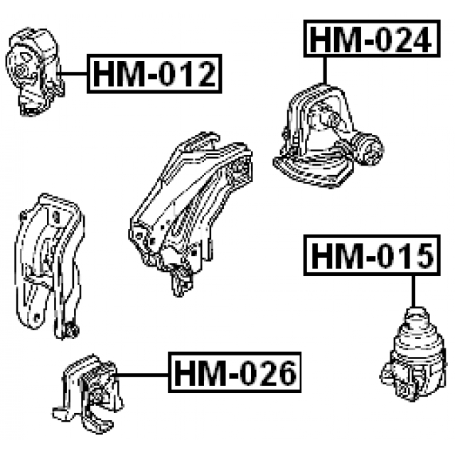 HM-026_подушка двигателя передняя! Honda Odyssey I (RHD) RA1/RA2/RA3/RA4/RA5 94-99 preview 2