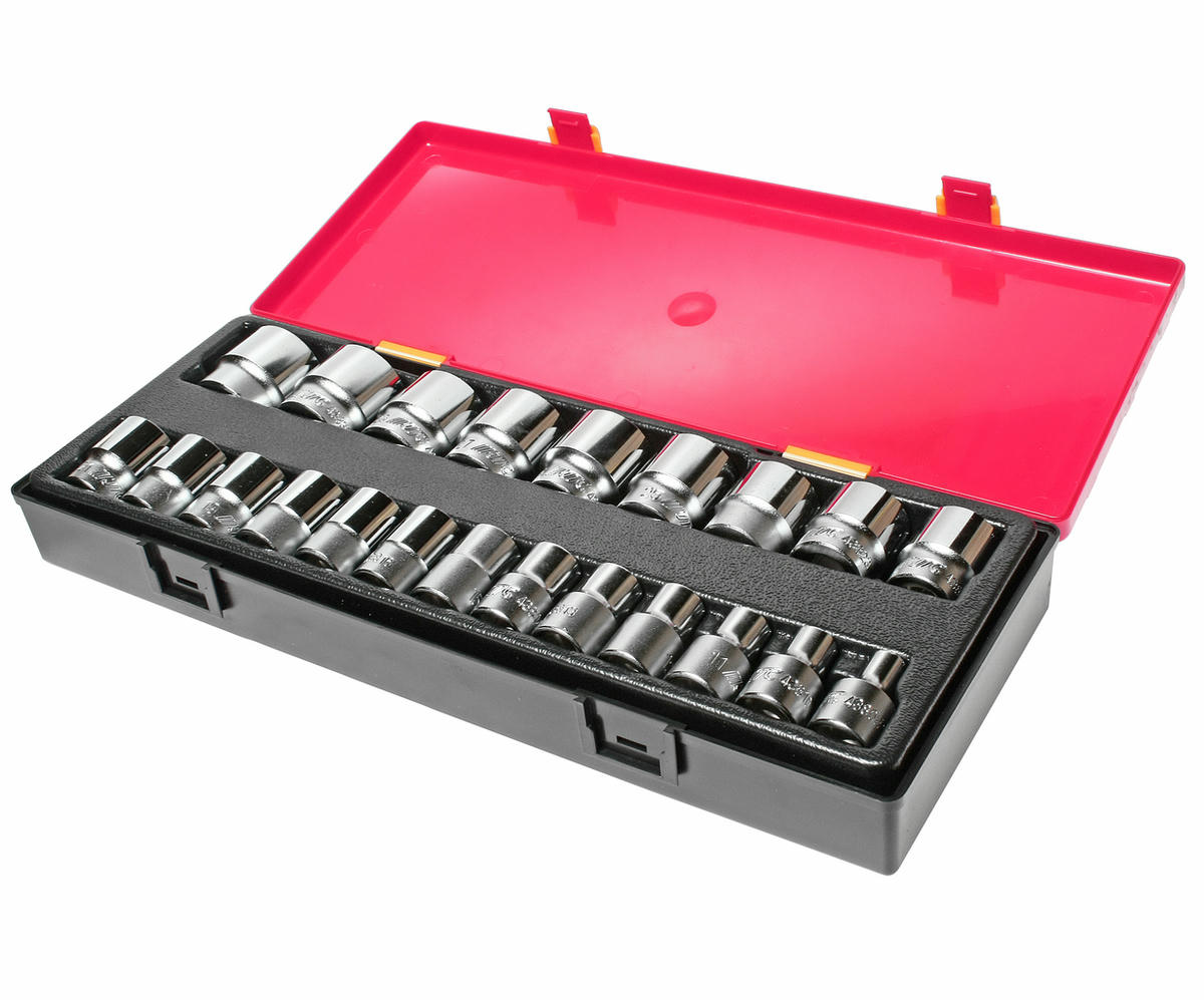 Набор головок торцевых 6-гранных 1/2" 8-32мм (в кейсе) 22шт JTC /1 preview 1