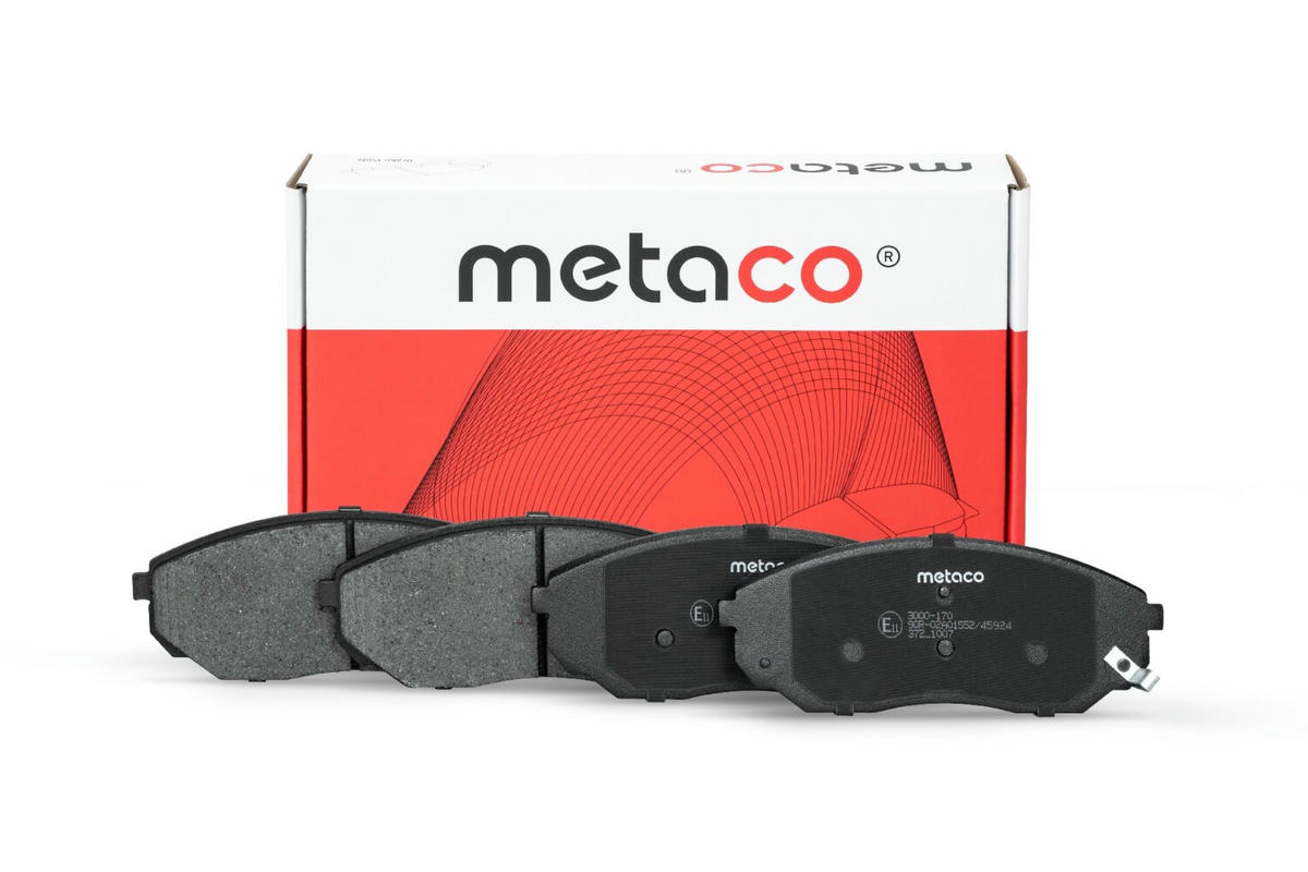 Колодки тормозные передние к-кт metaco 3000-170 preview 1
