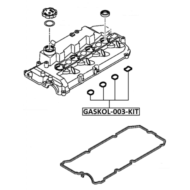 Уплотнительное кольцо свечного колодца (компл) MITSUBISHI L200 2006-> FEBEST GASKOL-003-KIT preview 2