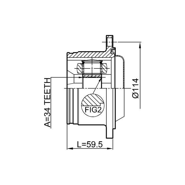 ШРУС внутренний FEBEST 2311-829 preview 2