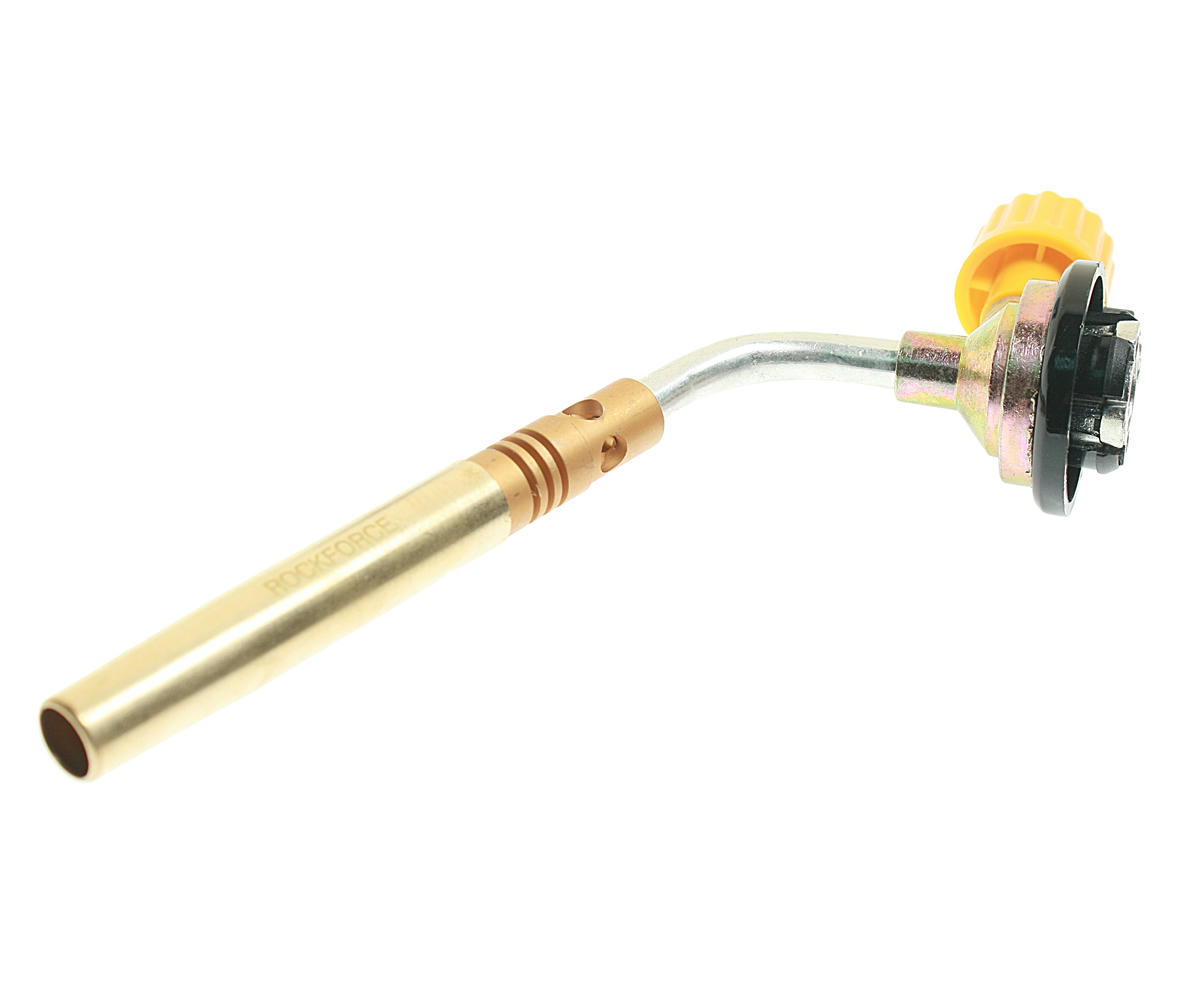 Горелка газовая на цанговый баллон (t-1300гр., L-195мм) ROCKFORCE preview 1