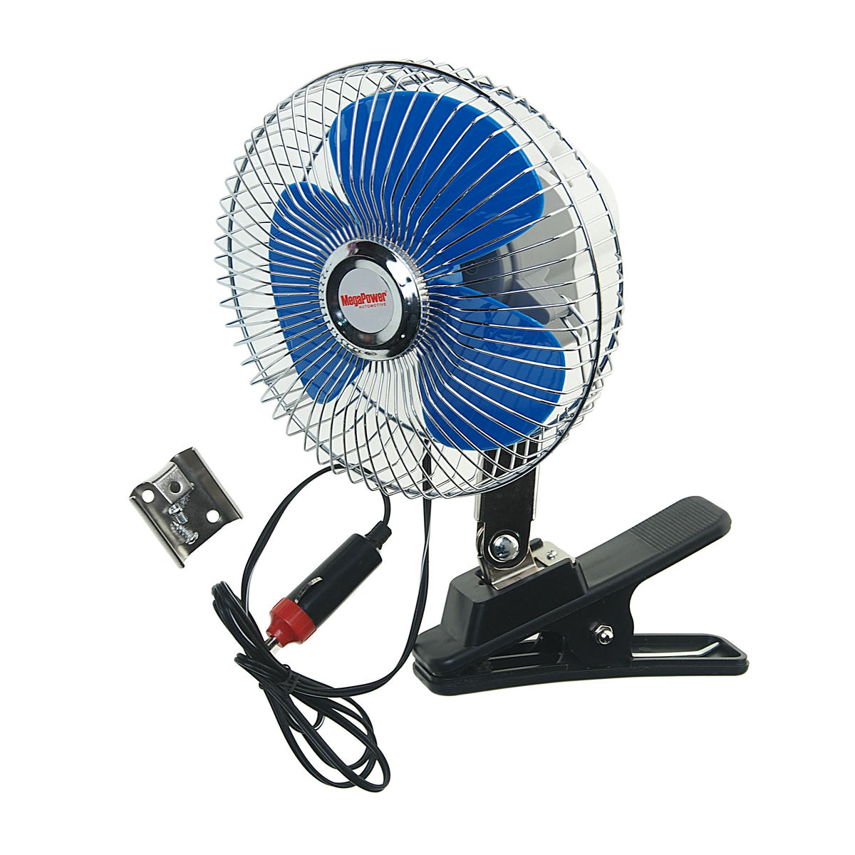 Вентилятор в салон 12V 6" (с решеткой металл на прищепке) 16см MEGAPOWER preview 1