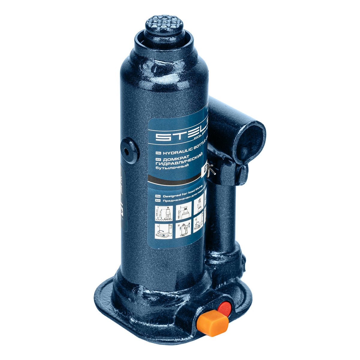 Домкрат бутылочный 2т гидравлический подъем 178-338 мм в кейсе STELS preview 3