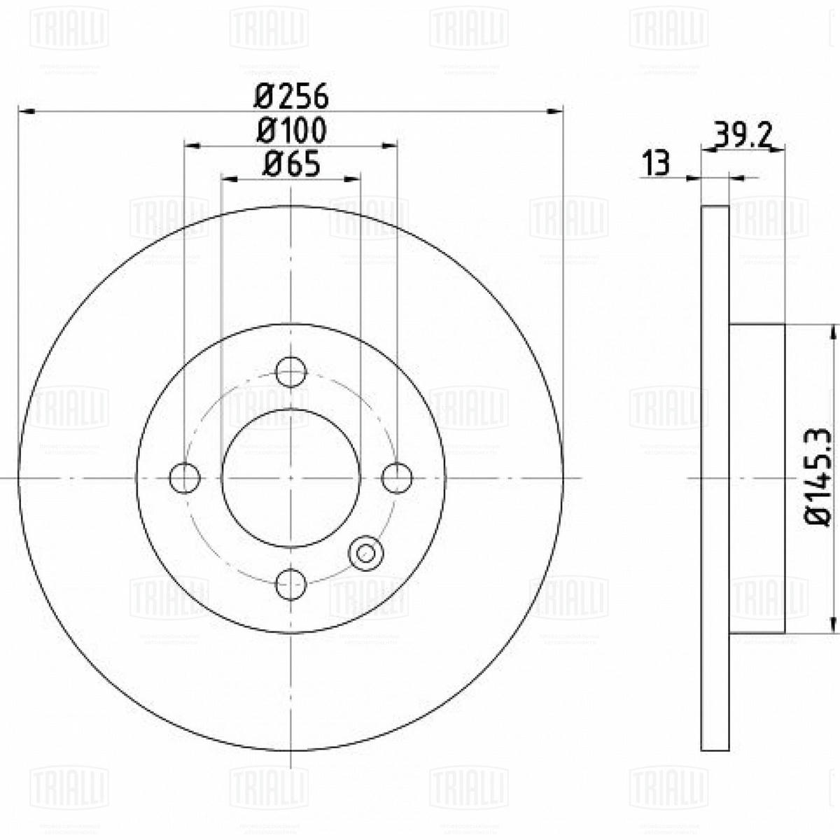 Диск торм. для а/м Chery Amulet (03-)/VW Golf III (91-) перед. d=256 (DF 180124) preview 3