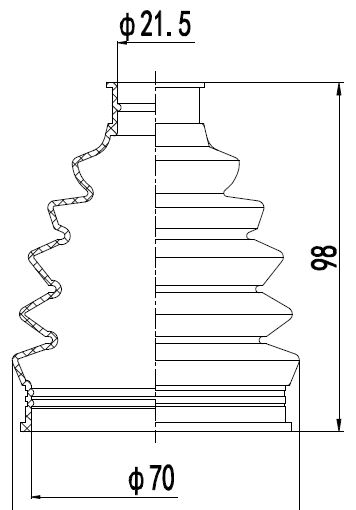 Пыльник ШРУСа для а/м Renault Logan II (12-) (наруж.компл: хомуты/смазка) (CR) (FG 0917) preview 3