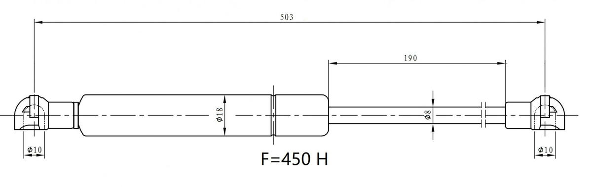 Упор газовый (амортизатор) для а/м Toyota Prius (09-) (крышки багажника) (GS 1909) preview 3