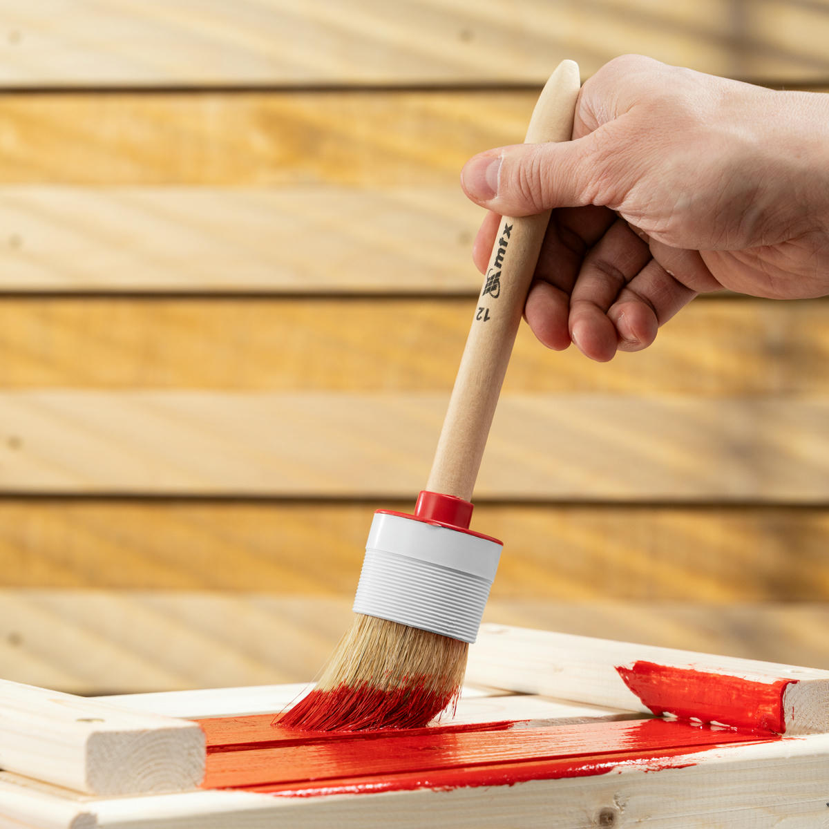 Кисть круглая № 12 (45 мм), натуральная щетина, деревянная ручка MATRIX preview 9