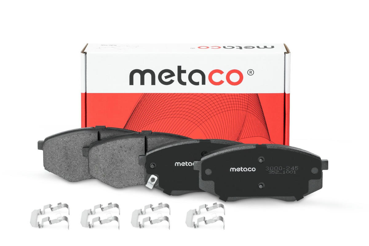 Колодки тормозные передние к-кт metaco 3000-245 preview 1