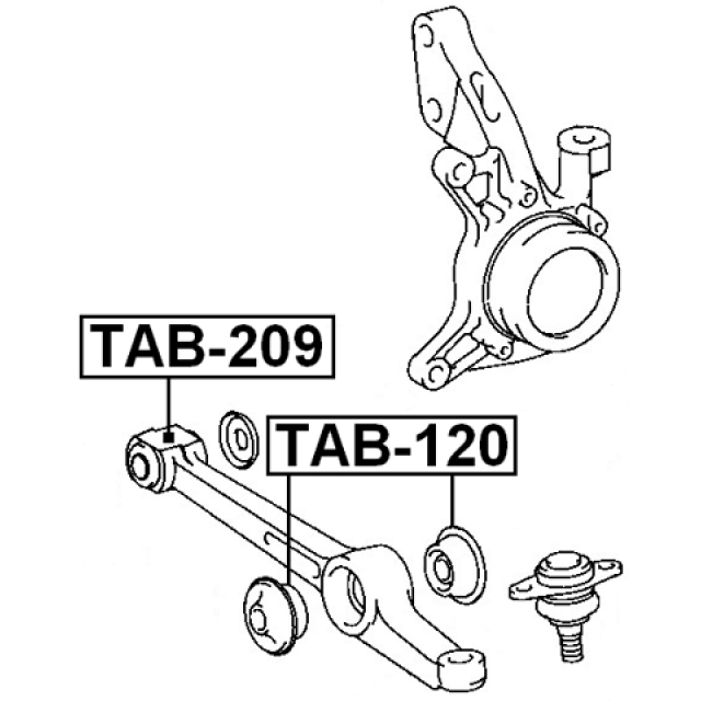 Сайлентблок рычага FEBEST TAB-120 preview 2