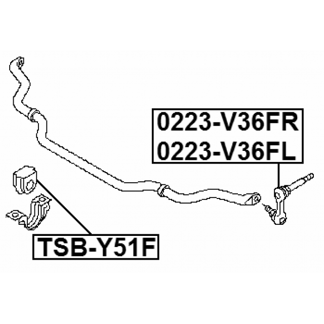 Втулка переднего стабилизатора FEBEST NSB-Y51F preview 2