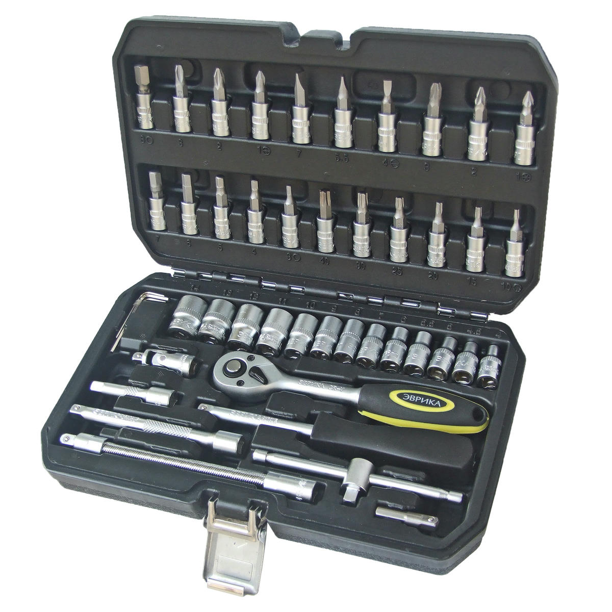 Набор головок торцевых 1/4" 6-гр" 46пр ЭВРИКА preview 1