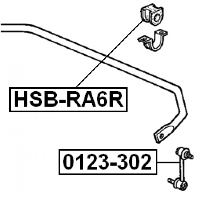 Втулка (сайлентблок) заднего стабилизатора FEBEST HSB-RA6R preview 2 Втулка (сайлентблок) заднего стабилизатора FEBEST HSB-RA6R preview 2