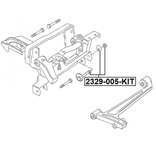 Болт с эксцентриком ремкомплект VOLKSWAGEN EUROVAN 1996-2004 FEBEST 2329-005-KIT preview 2