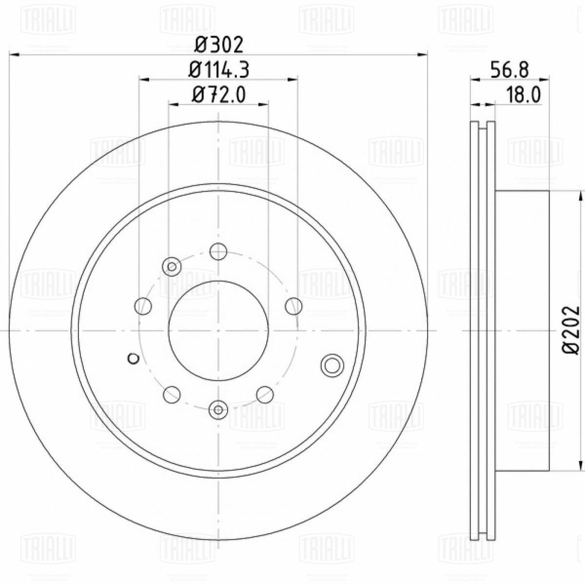 Диск торм. для а/м Mazda CX-7 (07-) зад. d=302 (DF 190141) preview 3
