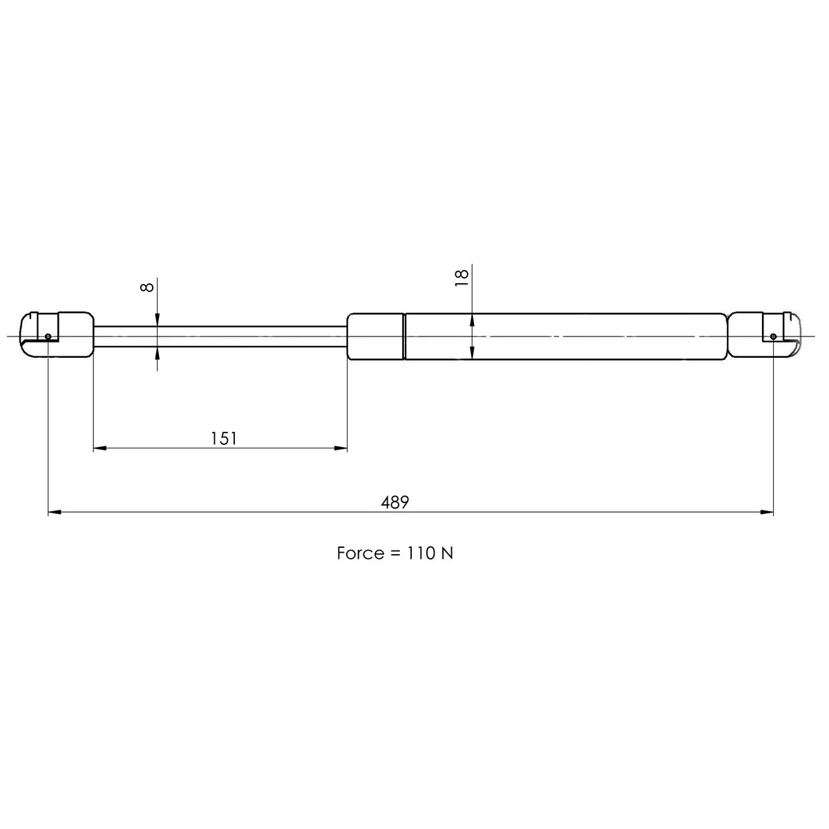 Газовый упор багажника TRIALLI GS 1819 preview 2