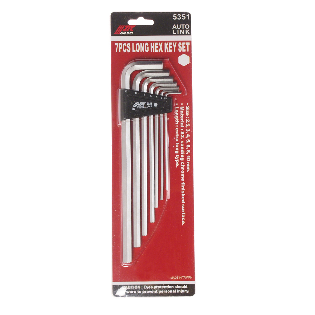 Набор ключей шестигранных Г-обр. 7пр экстрадлинных 2.5-10мм JTC preview 1
