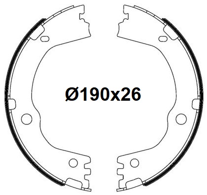 Колодки торм. для а/м Hyundai Santa Fe (06-)/Tucson II (15-) барабан. ст. торм. 190x26 (GF 4661) preview 3