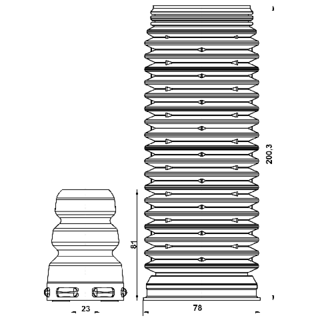 Пыльник переднего амортизатора с отбойником комплект SEAT ALHAMBRA 2011- FEBEST VWSHB-TIGIF-KIT preview 2