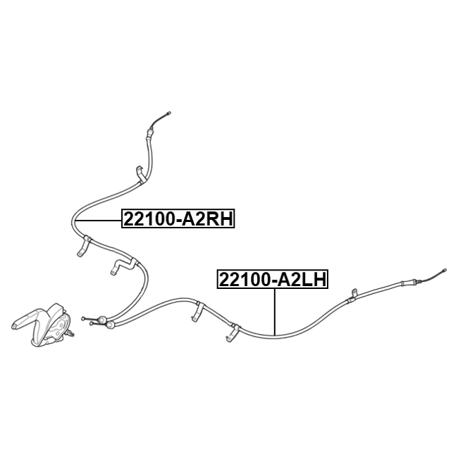 Трос ручного тормоза правый preview 2