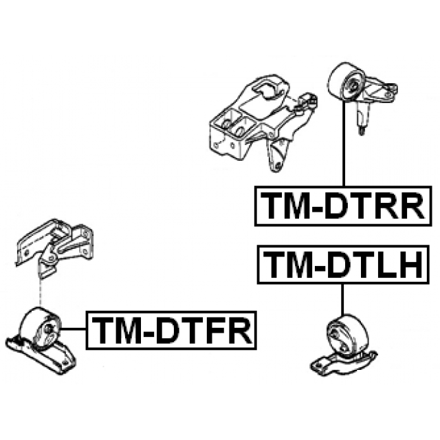 TM-DTLH_подушка двигателя левая !Toyota Duet M100A/M101A/M110A/M111A 98-04 preview 2