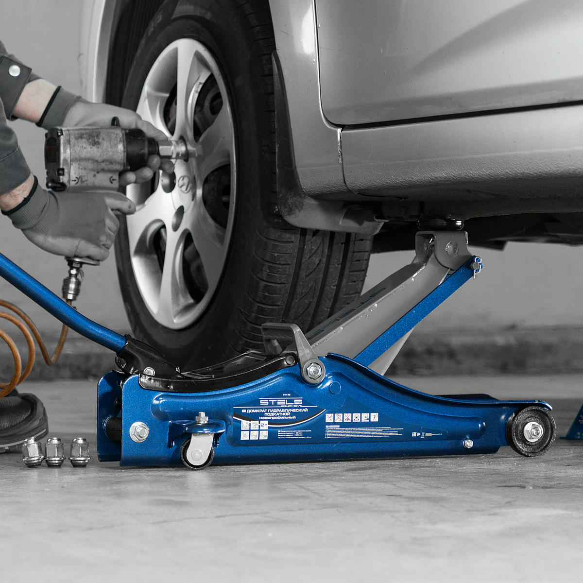 Домкрат подкатной гидравлический 2т 80-380мм LOW PROFILE STELS preview 11