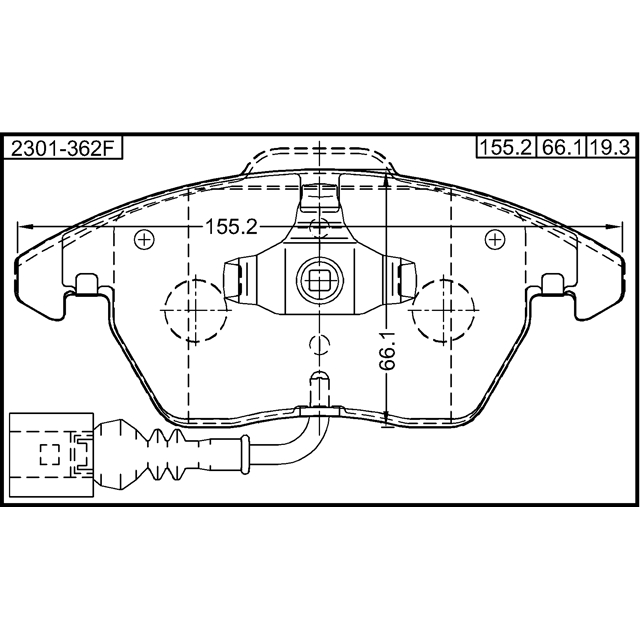 Колодки тормозные передние к-кт FEBEST 2301-362F preview 2