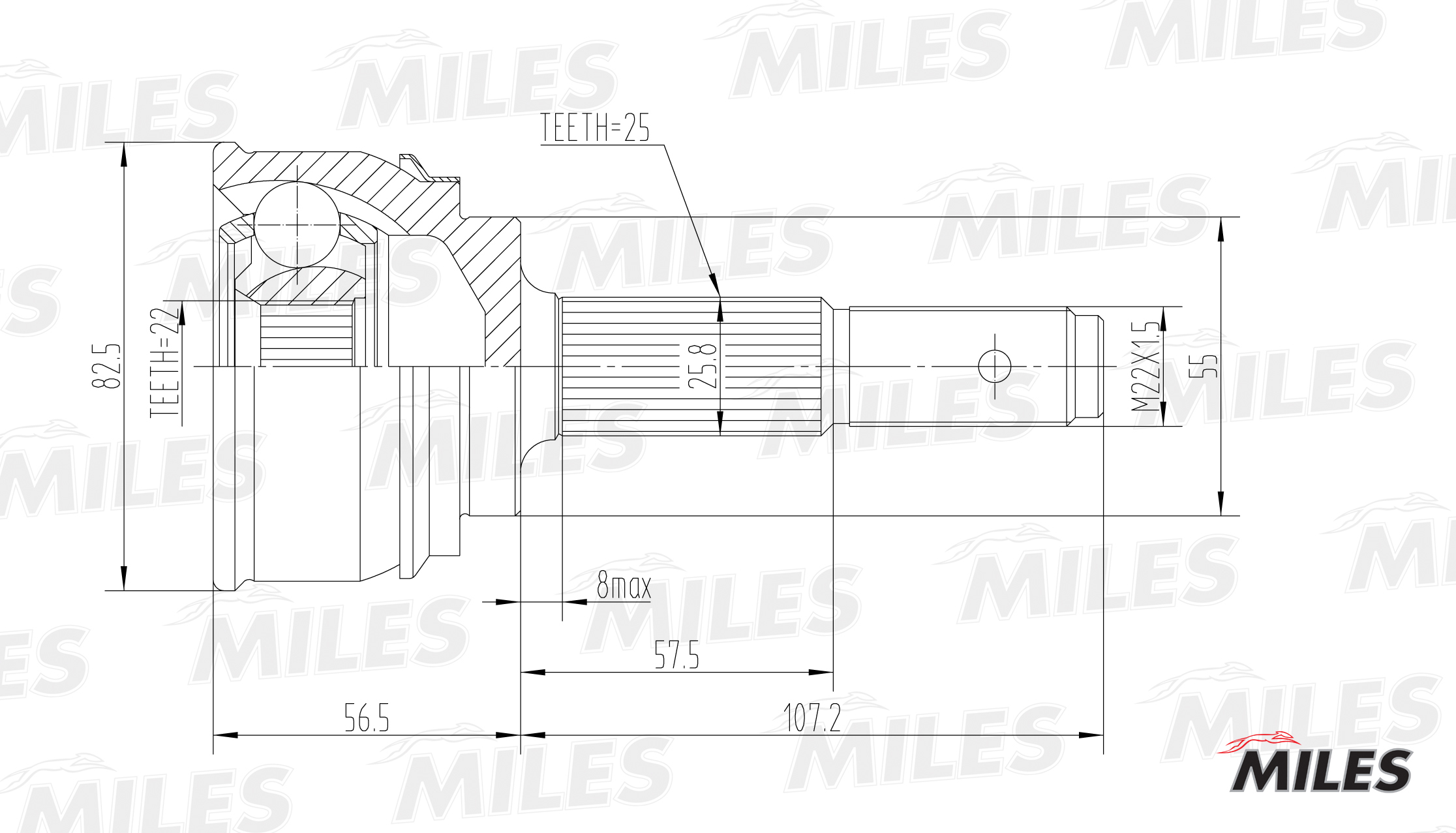 ШРУС NISSAN ALMERA N15/SUNNY N14 1.4-2.0D 90-00 нар. preview 1