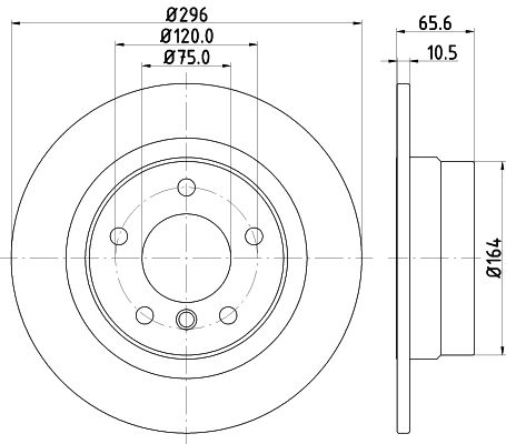 Диск торм. для а/м BMW 1 (E81) (04-)/3 (E90) (05-) зад. d=296 (DF 190335) preview 3