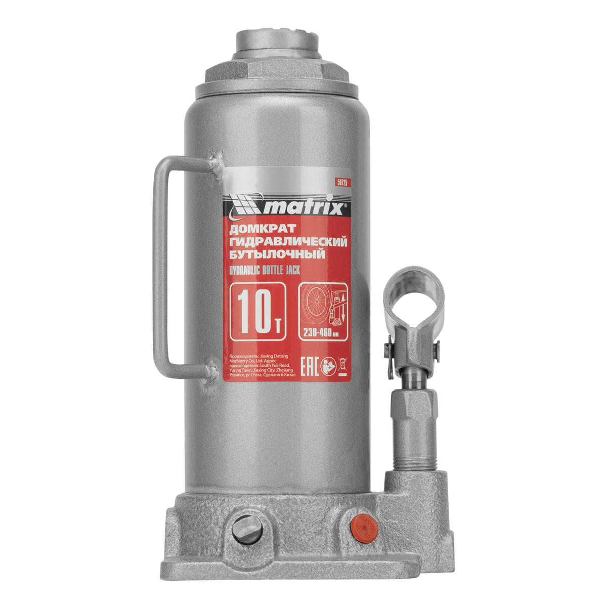Домкрат бутылочный 10т гидравлический 230-460мм MATRIX preview 3