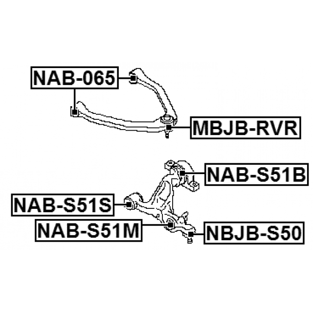 Сайлентблок FEBEST NAB-S51B preview 2