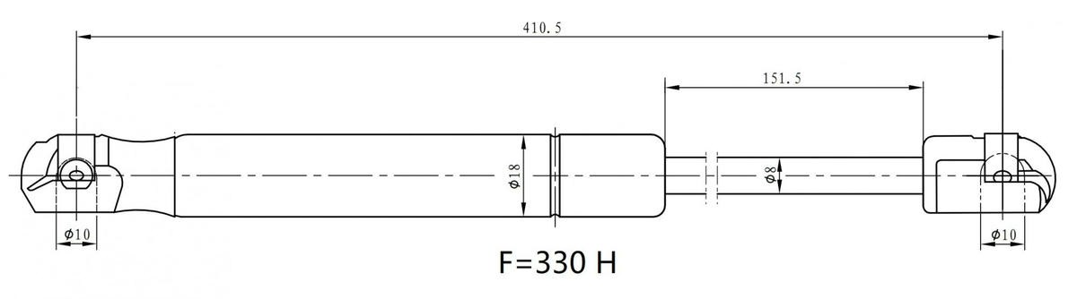 Упор газовый (амортизатор) для а/м SsangYong Kyron (05-) (капота) (GS 1701) preview 3