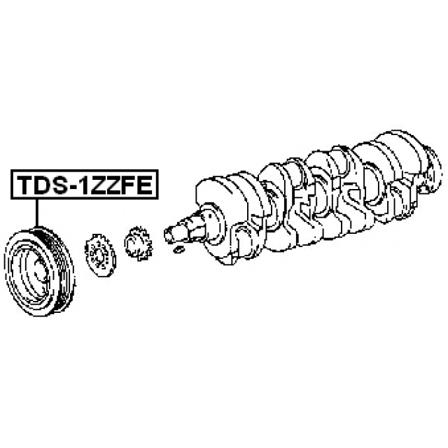 Шкив коленвала FEBEST TDS-1ZZFE preview 2