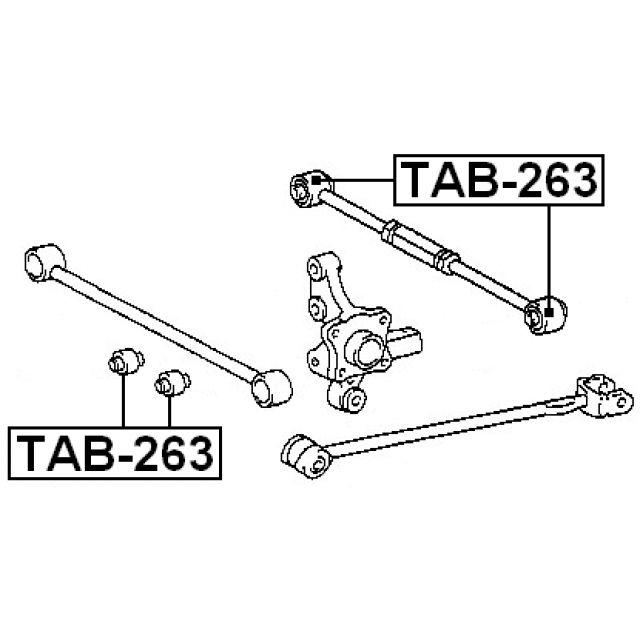 Сайлентблок задней подвески FEBEST TAB-263 preview 2 Сайлентблок задней подвески FEBEST TAB-263 preview 2