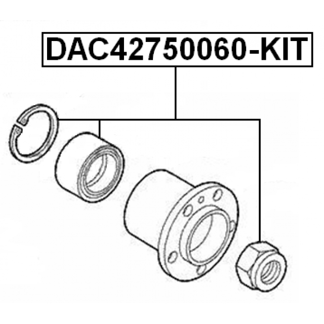 Подшипник ступицы передний FIAT DUCATO RUS 2008- DAC42750060-KIT preview 2