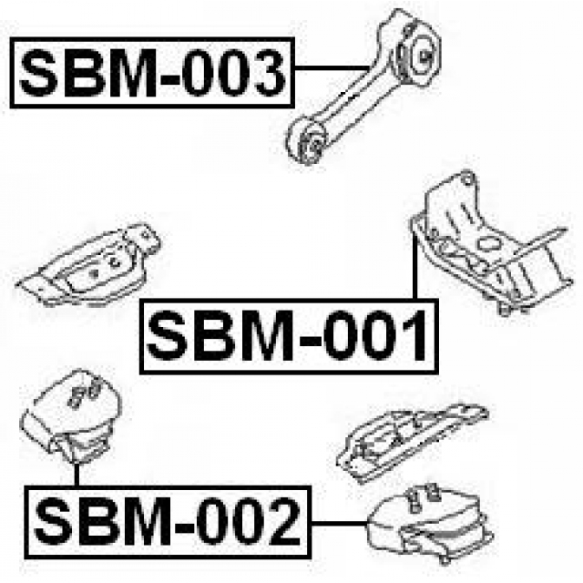 Опора двигателя задняя FEBEST SBM-001 preview 2 Опора двигателя задняя FEBEST SBM-001 preview 2