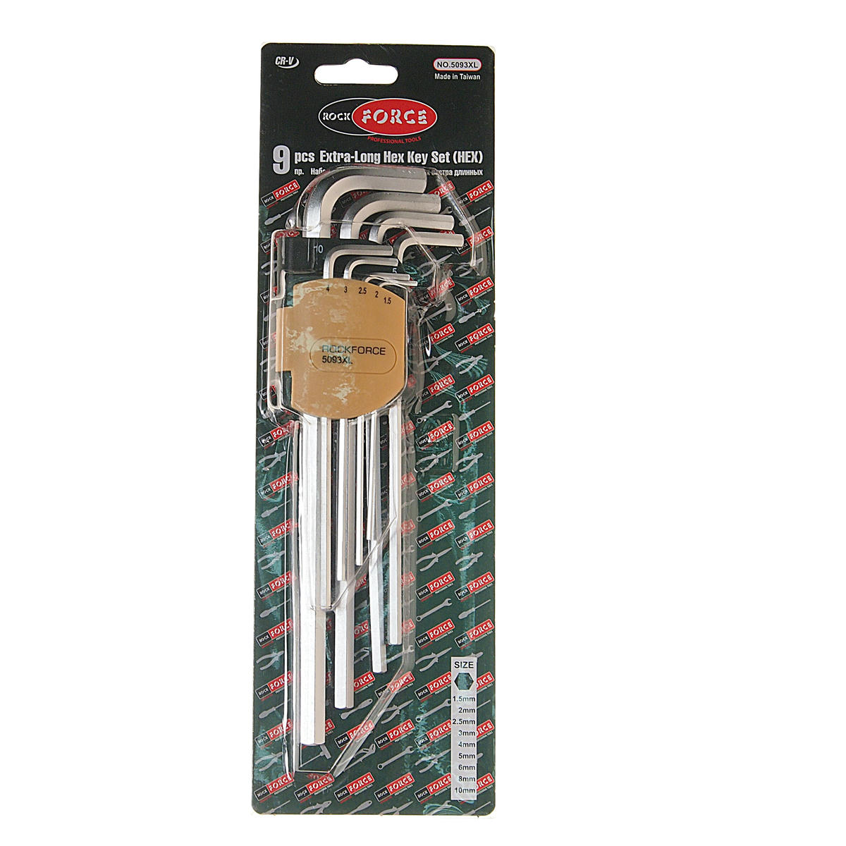 Набор ключей шестигранных 9пр экстрадлинных ROCK FORCE preview 1