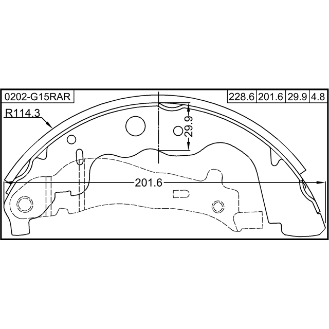 Колодки барабанные к-кт FEBEST 0202-G15RAR preview 2