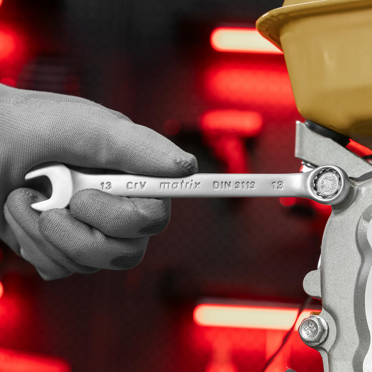 Ключ комбинированный, 13 мм, CrV, матовый хром MATRIX 15109 preview 6