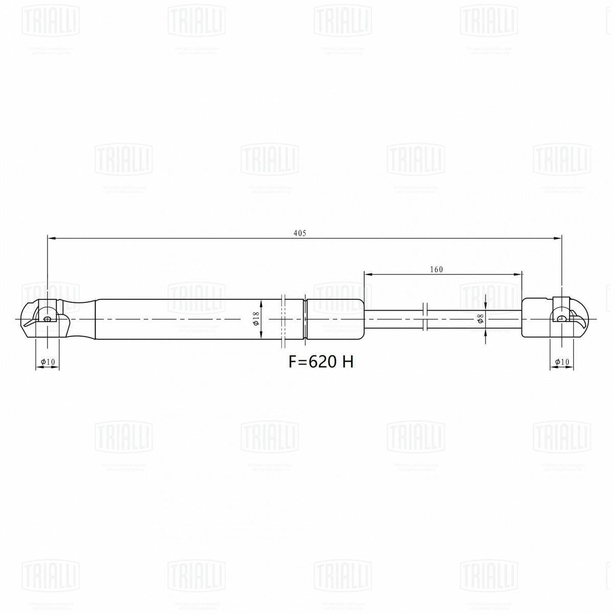 Упор газовый (амортизатор) для а/м Renault Duster (10-) (крышки багажника) (GS 0901) preview 3