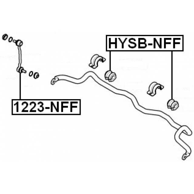 Втулка переднего стабилизатора FEBEST HYSB-NFF preview 2 Втулка переднего стабилизатора FEBEST HYSB-NFF preview 2