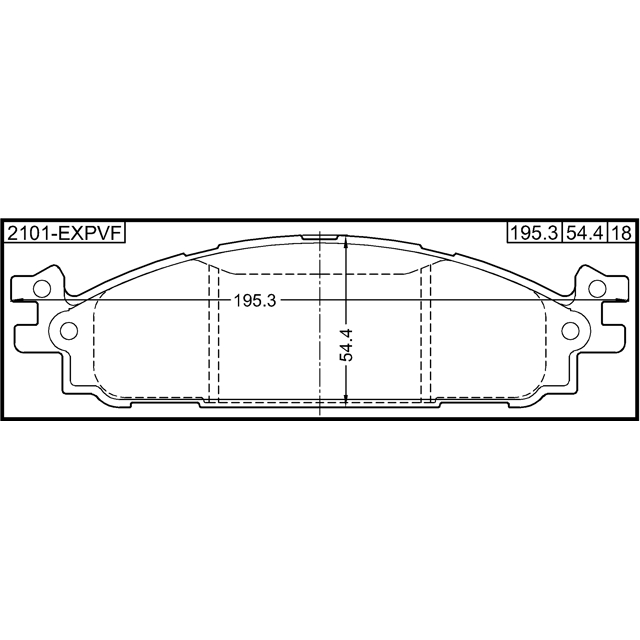 Колодки тормозные передние к-кт FEBEST 2101-EXPVF preview 2