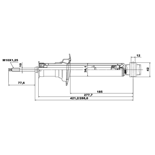 Амортизатор задний FEBEST 02658720R preview 2